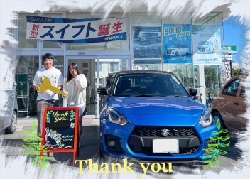 N様　新車ｽｲﾌﾄｽﾎﾟｰﾂご納車おめでとうございます！